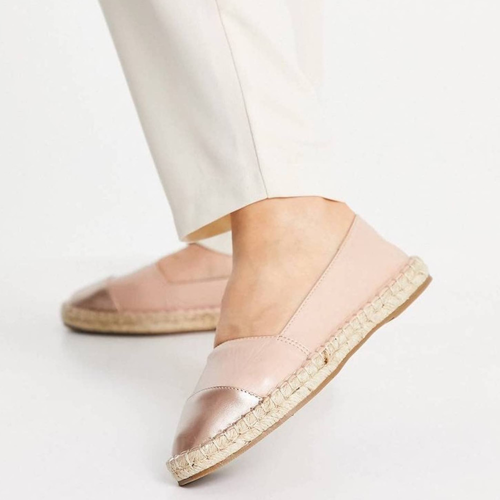 ASOS Jacey espadrilles in pink/rose gold